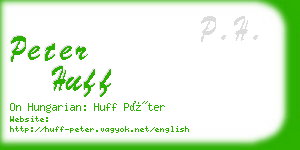 peter huff business card